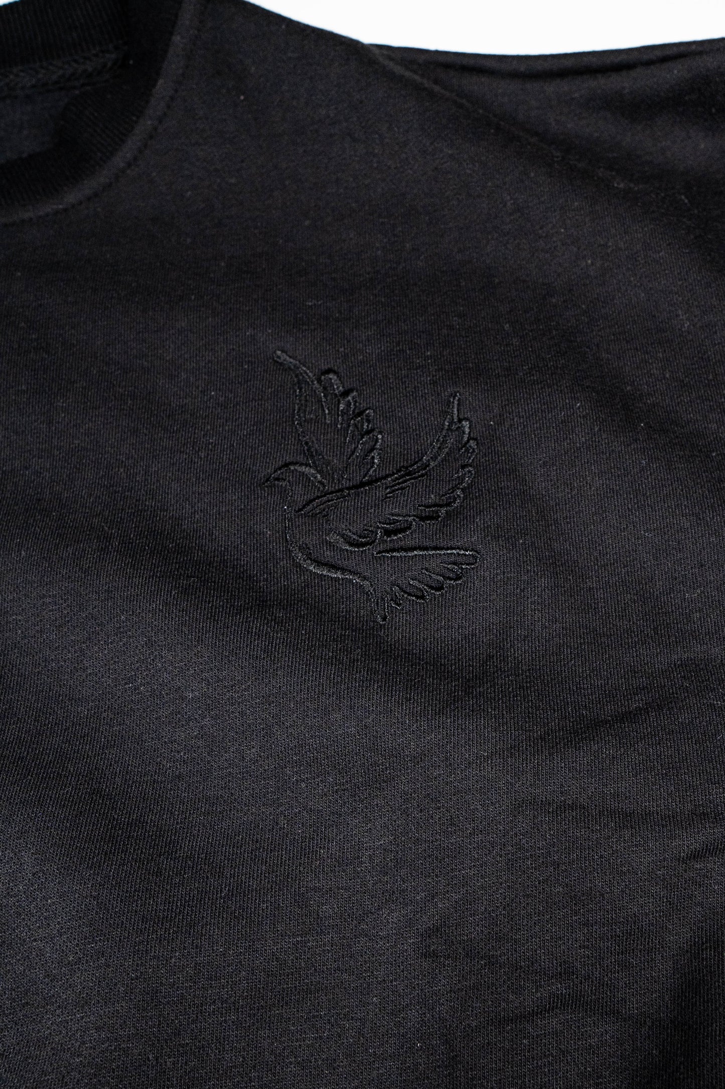 Holy Ghost Zip Up Crew Neck - Black