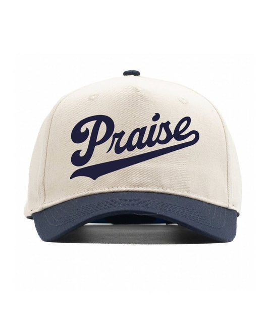 Praise Hat - Christian Embroidered A Frame Cap | Faith-Inspired “Praise” Font & Dove Icon - Snapback