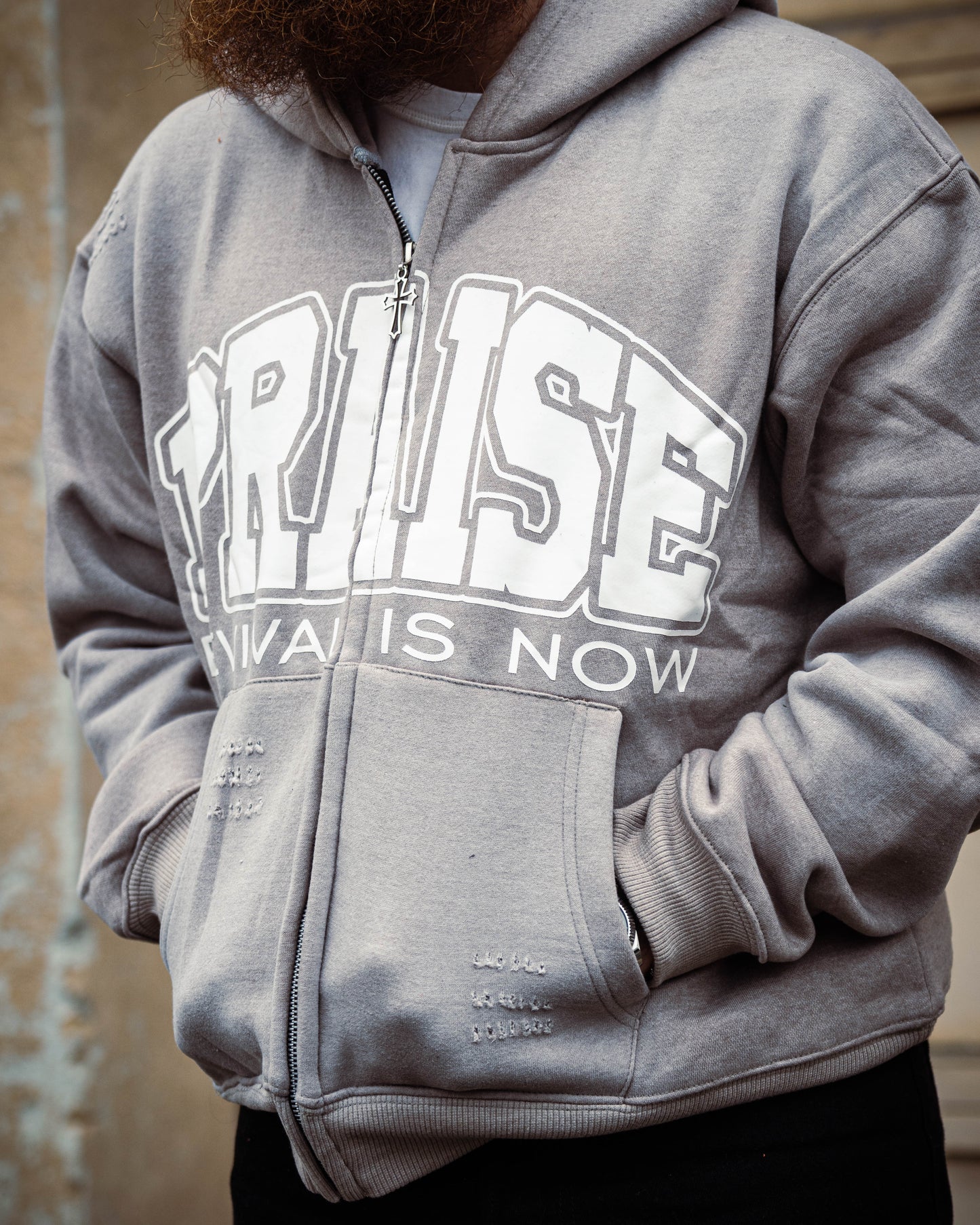 Revival Zip Up Hoodie – Grey