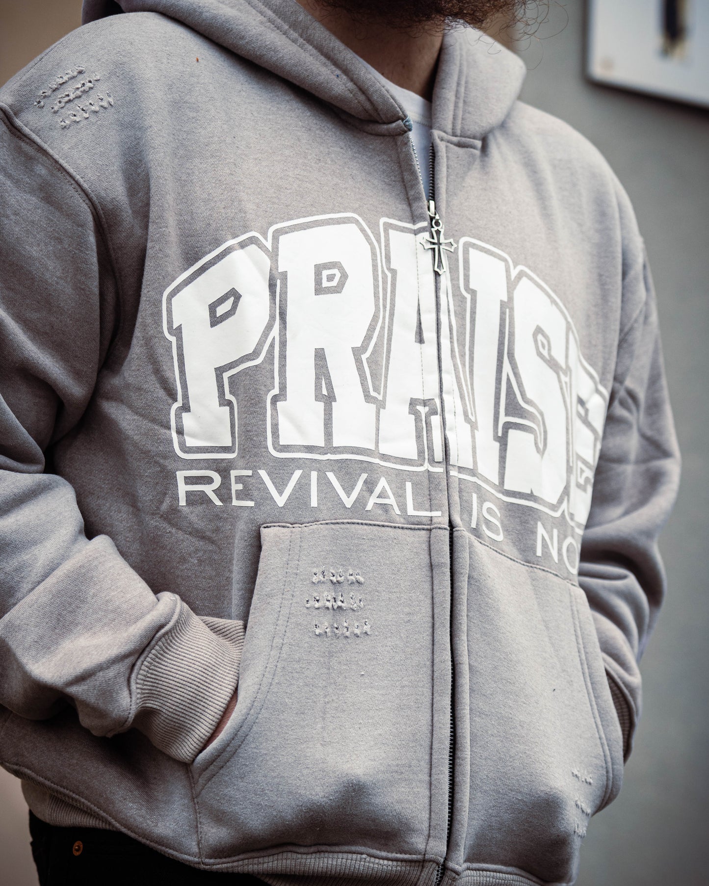 Revival Zip Up Hoodie – Grey