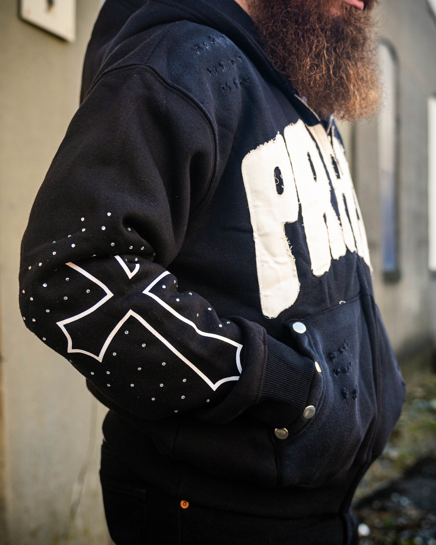 Praise Zip Up Hoodie – Black