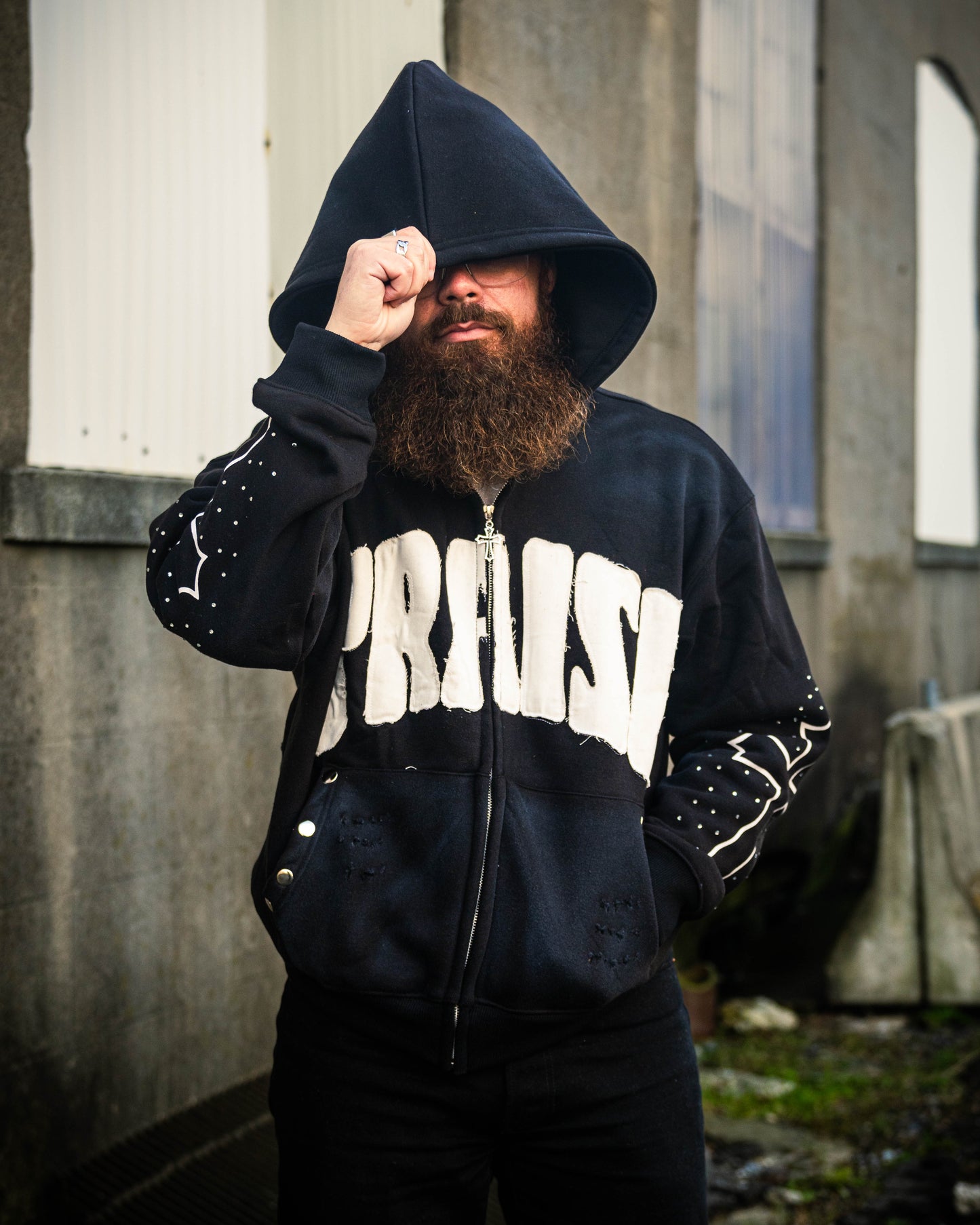 Praise Zip Up Hoodie – Black