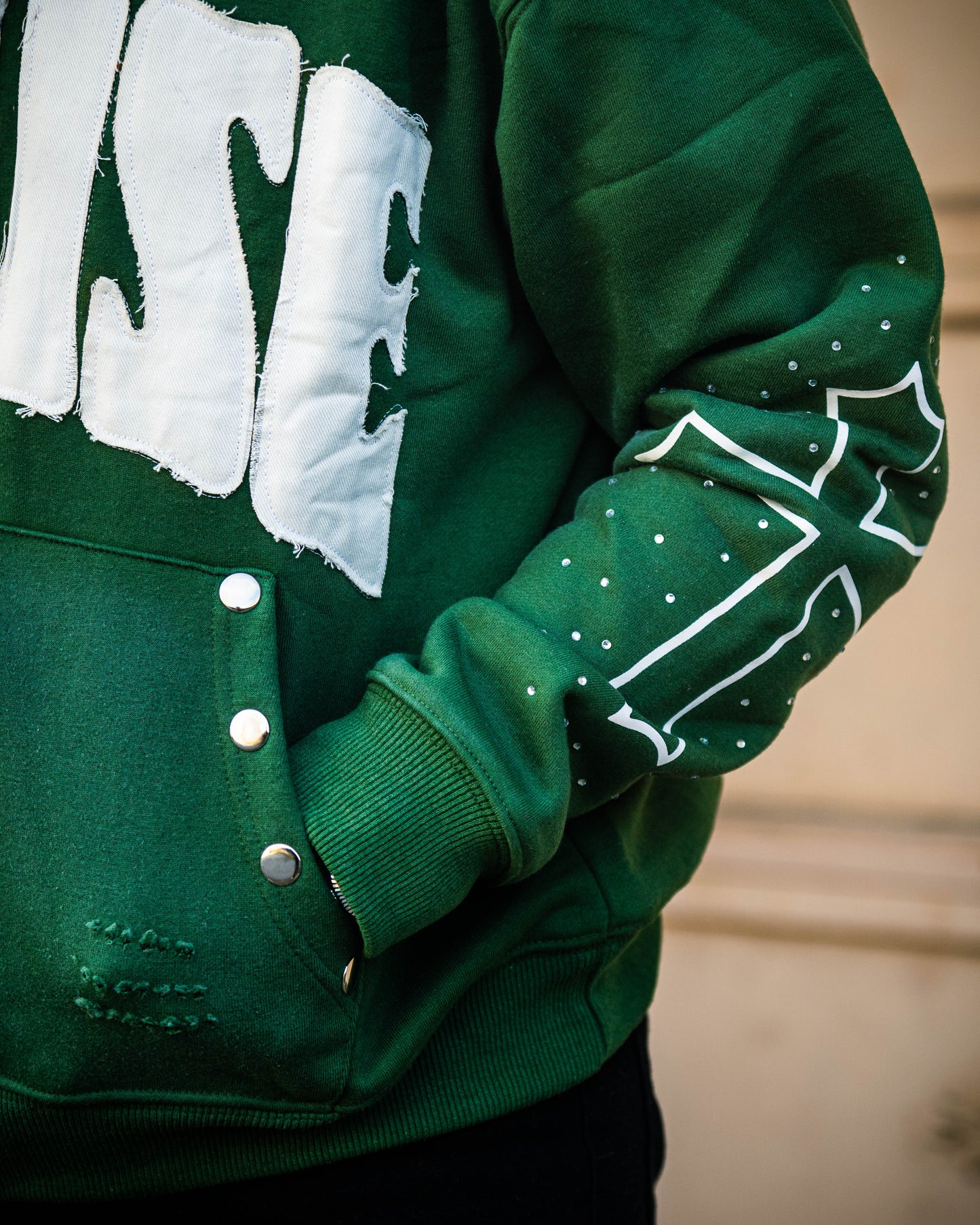 " Praise " Zip Up Hoodie – Hunter Green