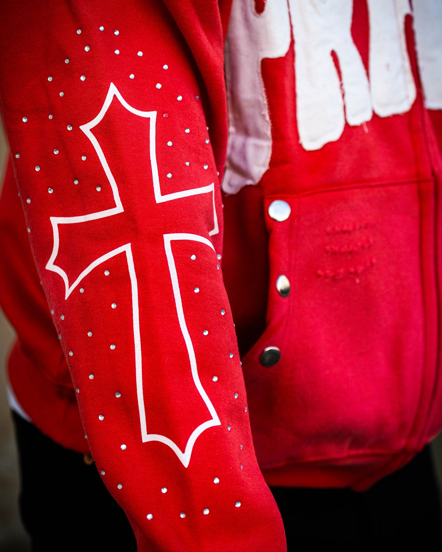 Praise Zip Up Hoodie – Red