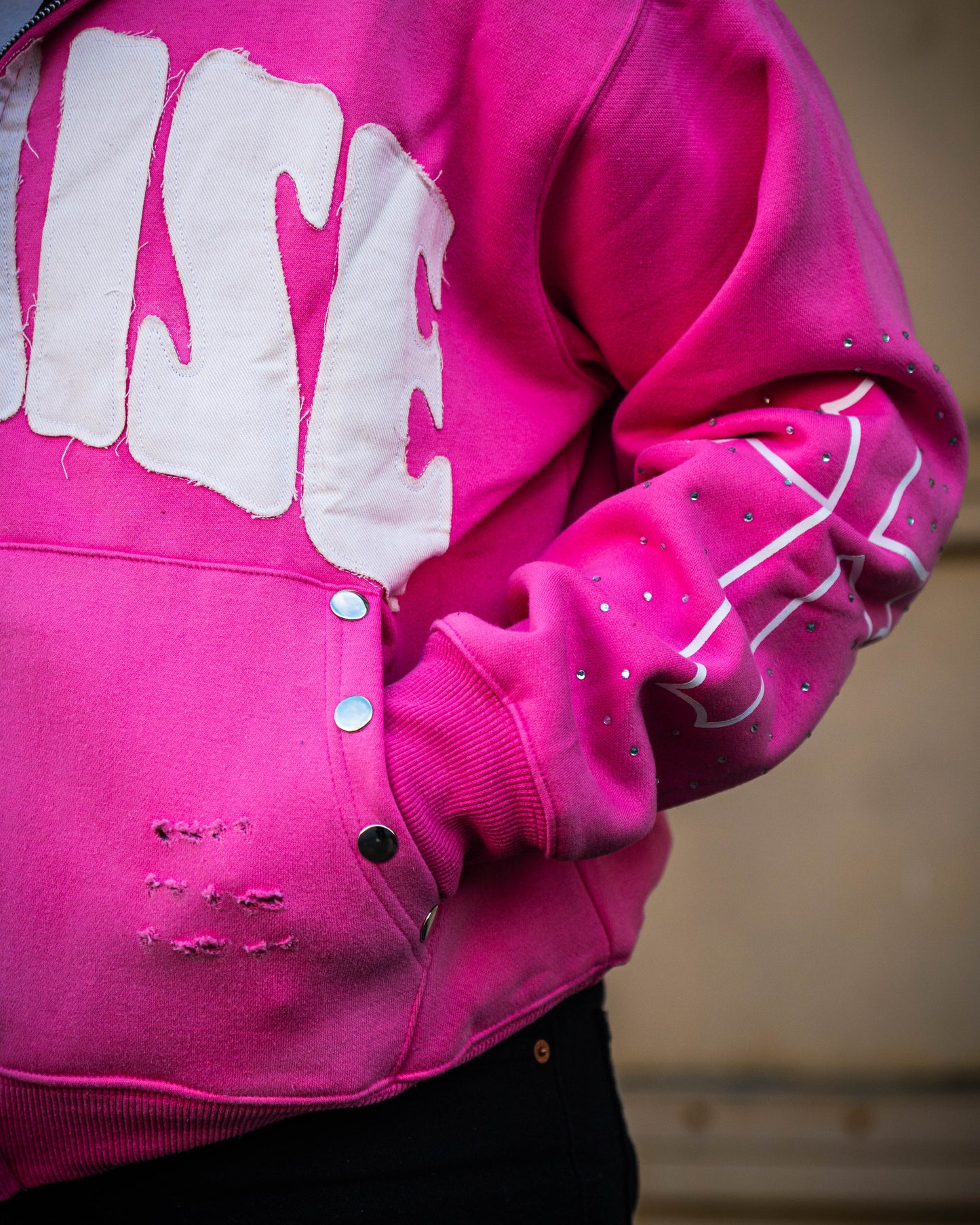 " Praise " Zip Up Hoodie – Pink
