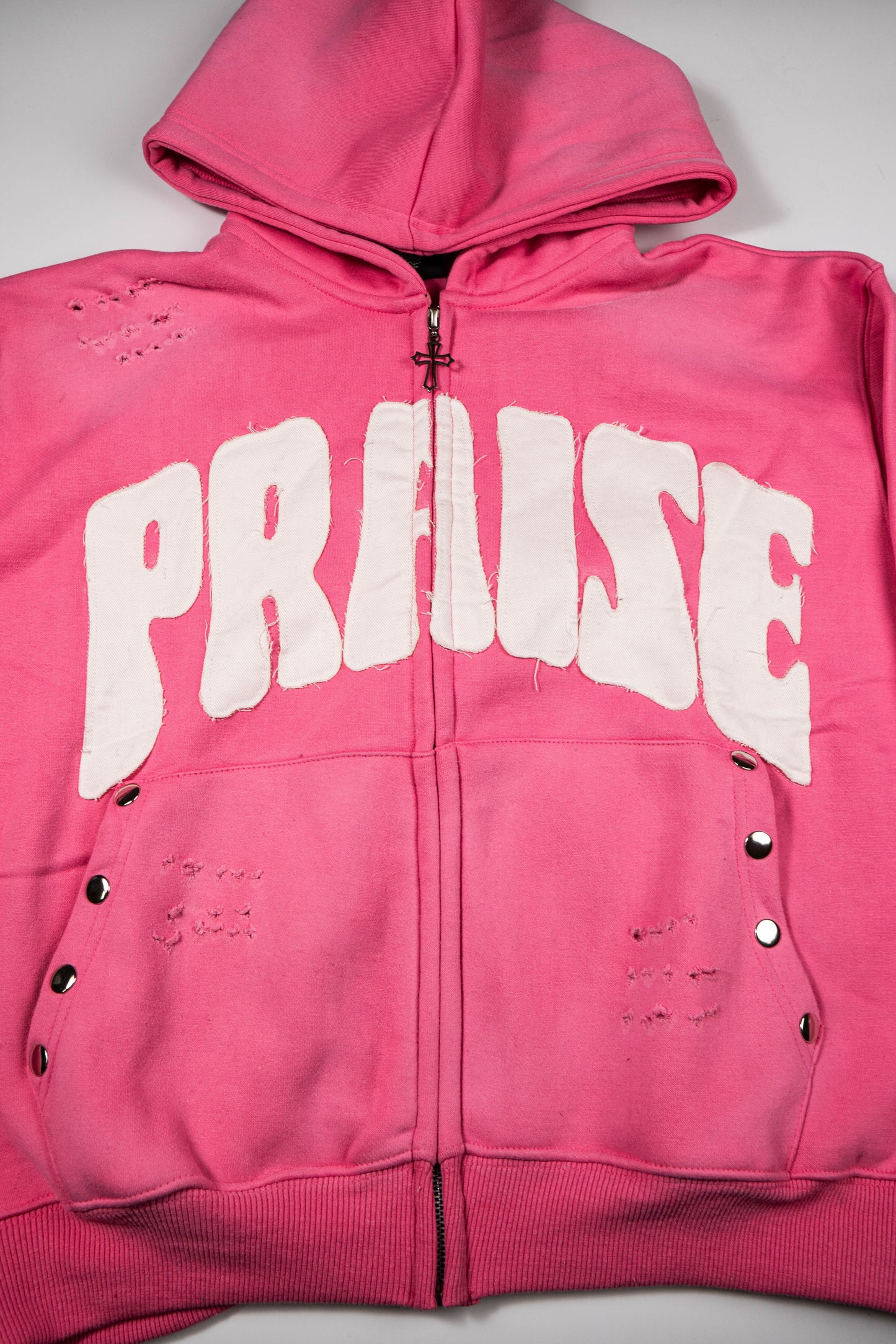 " Praise " Zip Up Hoodie – Pink