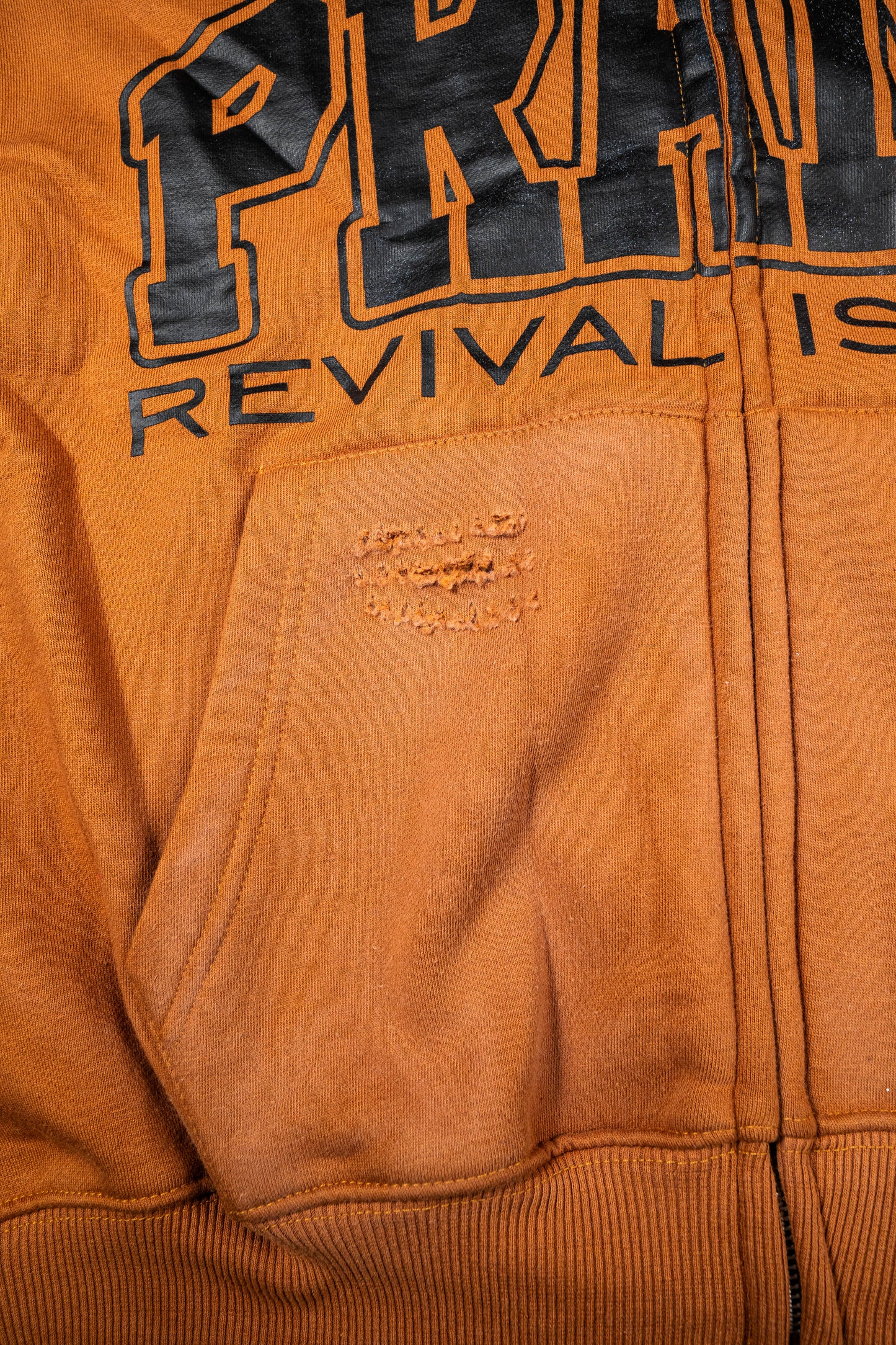 " Revival " Zip Up Hoodie – Brown