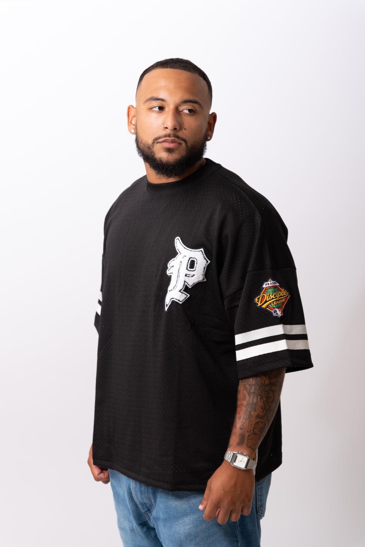 Cristo 23 Batting Jersey - Black White