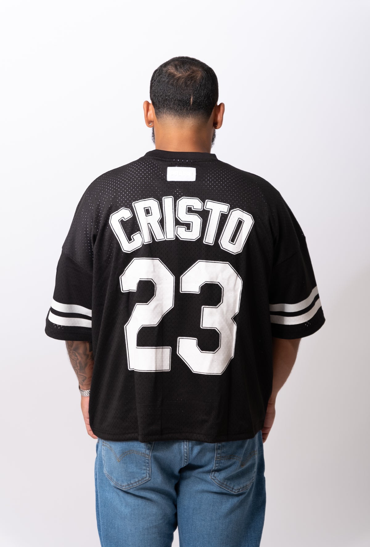 Cristo 23 Batting Jersey - Black White