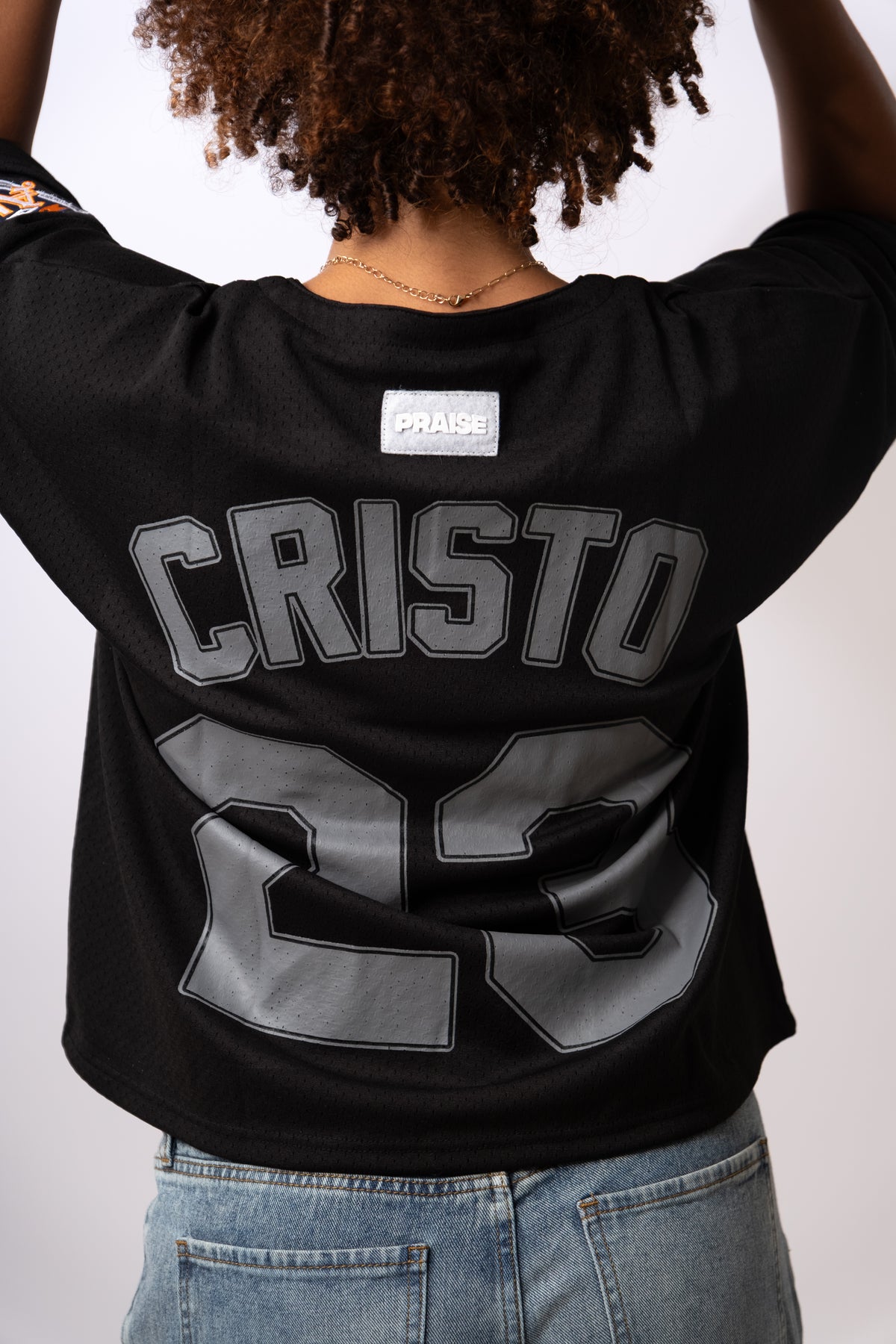 CRISTO 23 BUTTON BASEBALL JERSEY - Blackout