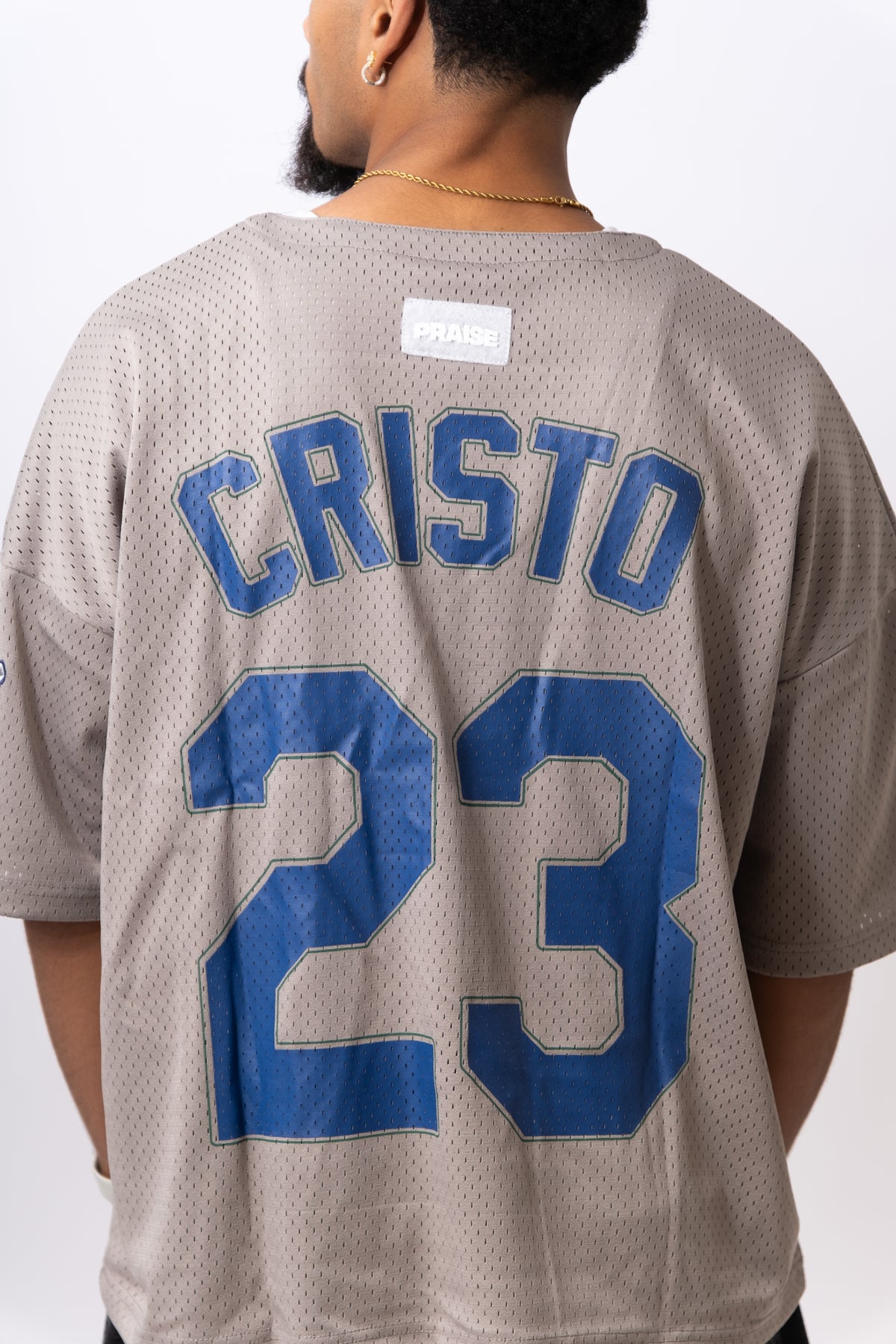CRISTO 23 BUTTON BASEBALL JERSEY - Diamond Blue