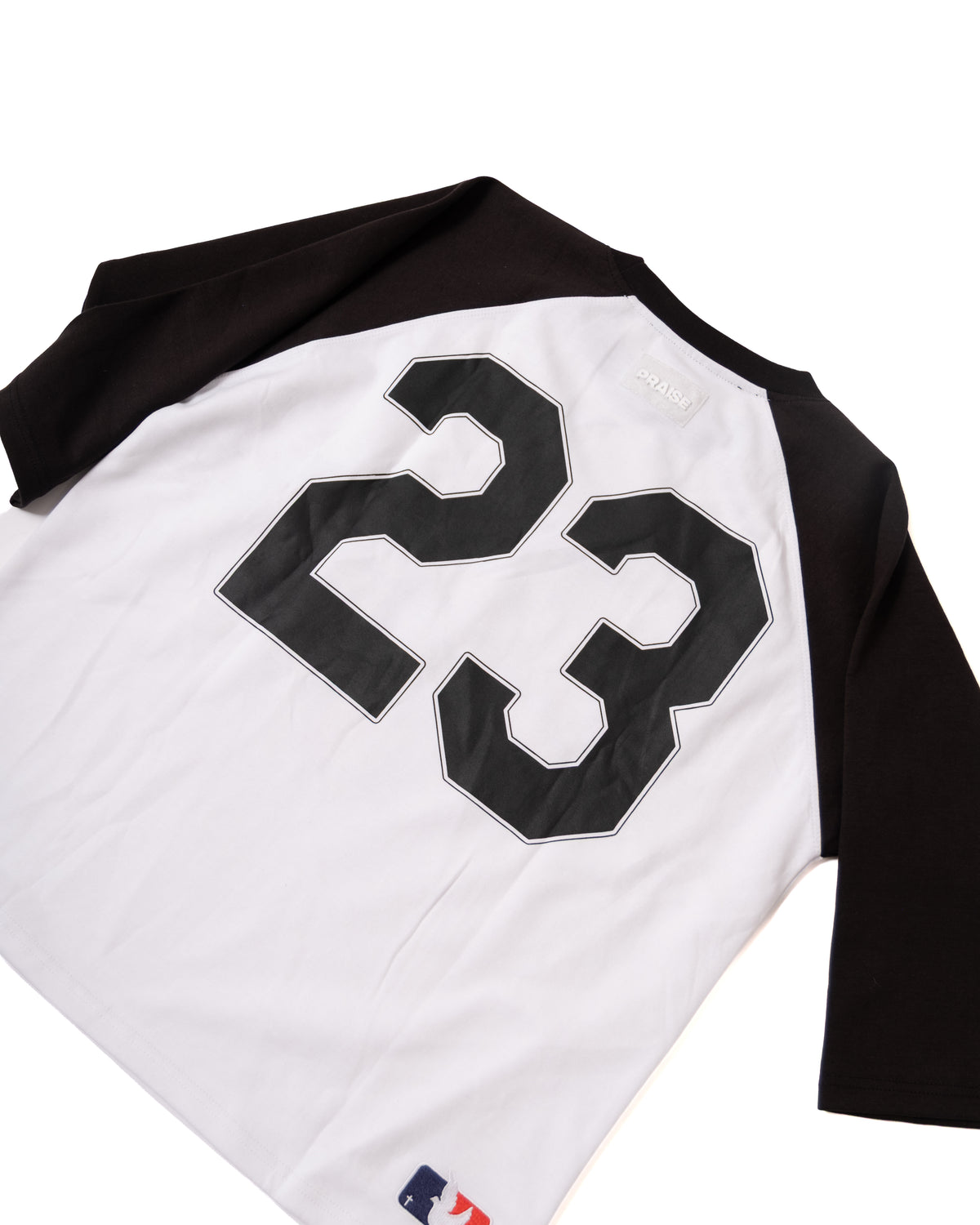 DISCIPLE LEAGUE 3/4 RAGLAN BASEBALL TEE - Black & White