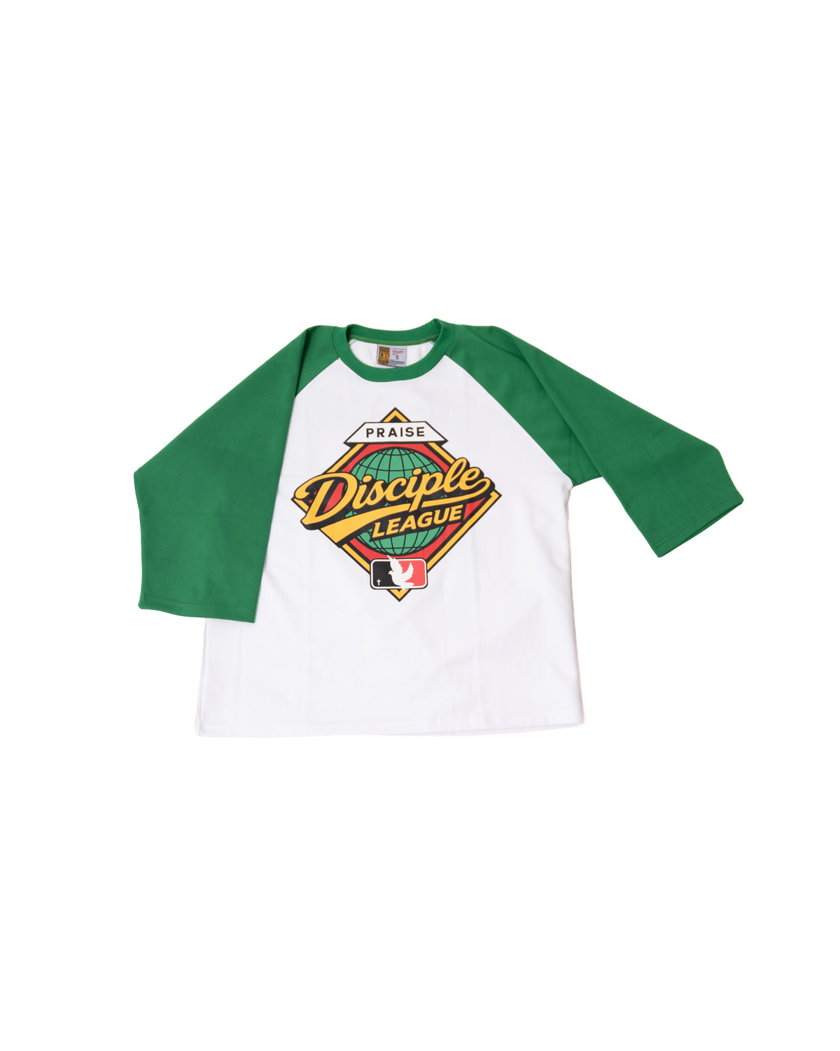DISCIPLE LEAGUE 3/4 RAGLAN BASEBALL TEE - Field Green