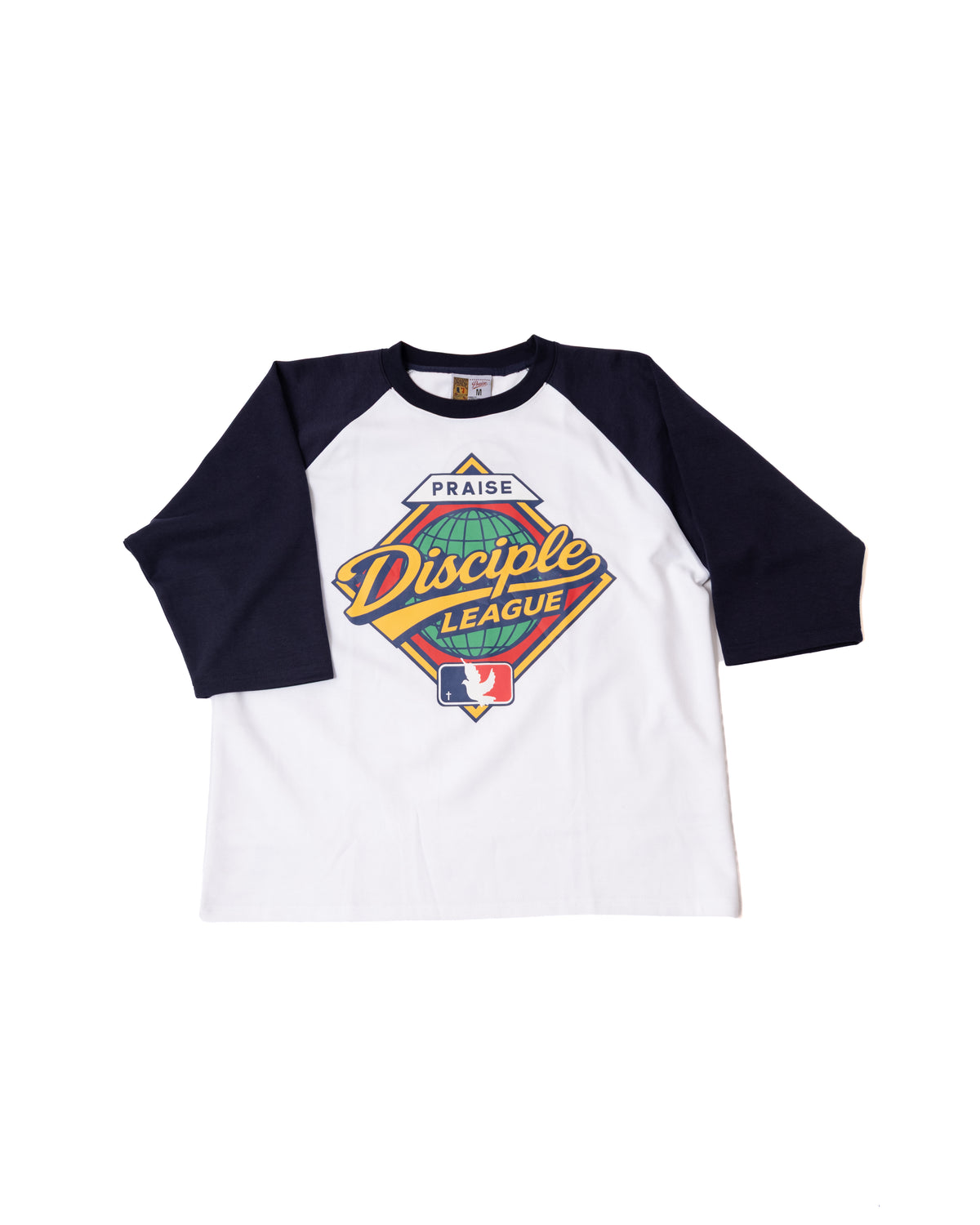 DISCIPLE LEAGUE 3/4 RAGLAN BASEBALL TEE - Navy & White