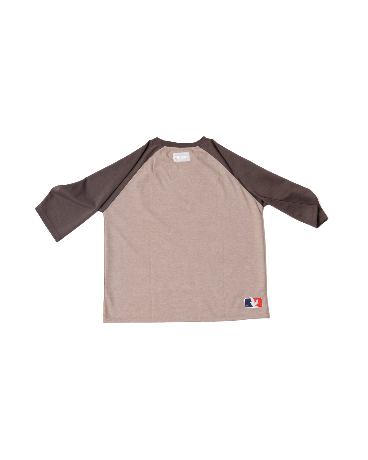 PRAISE 3/4 RAGLAN BASEBALL TEE - Charcoal & Grey