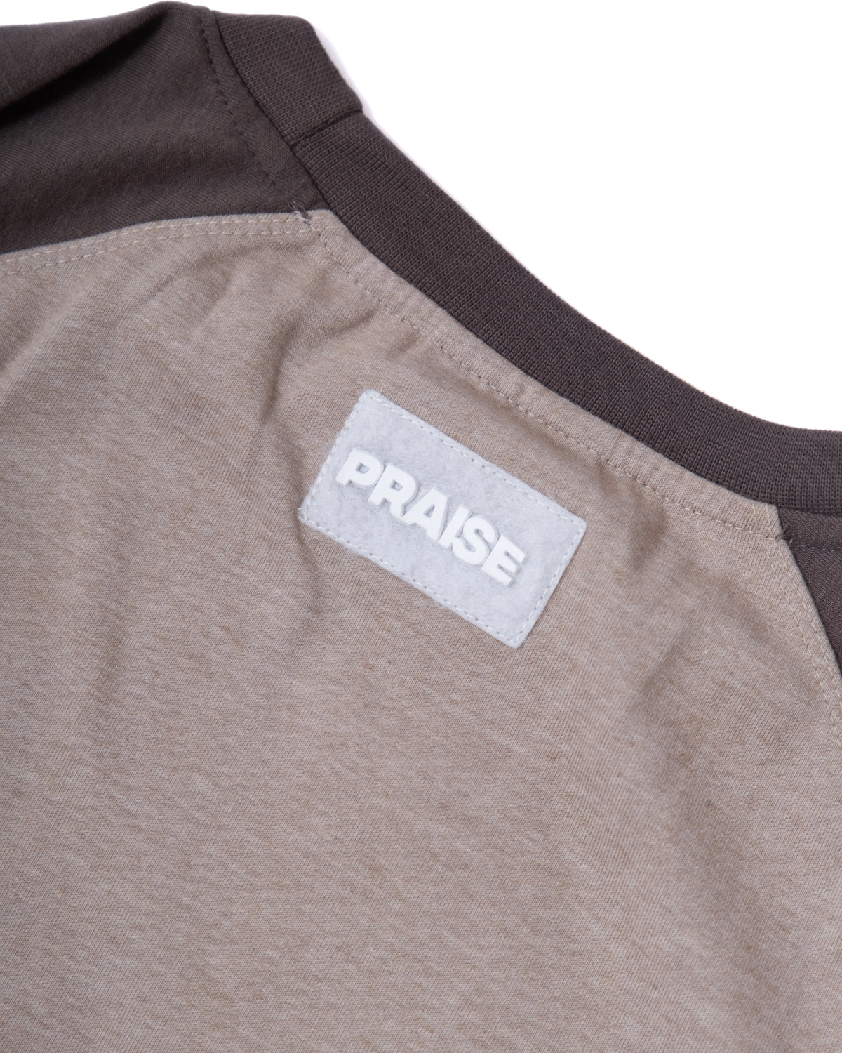 PRAISE 3/4 RAGLAN BASEBALL TEE - Charcoal & Grey