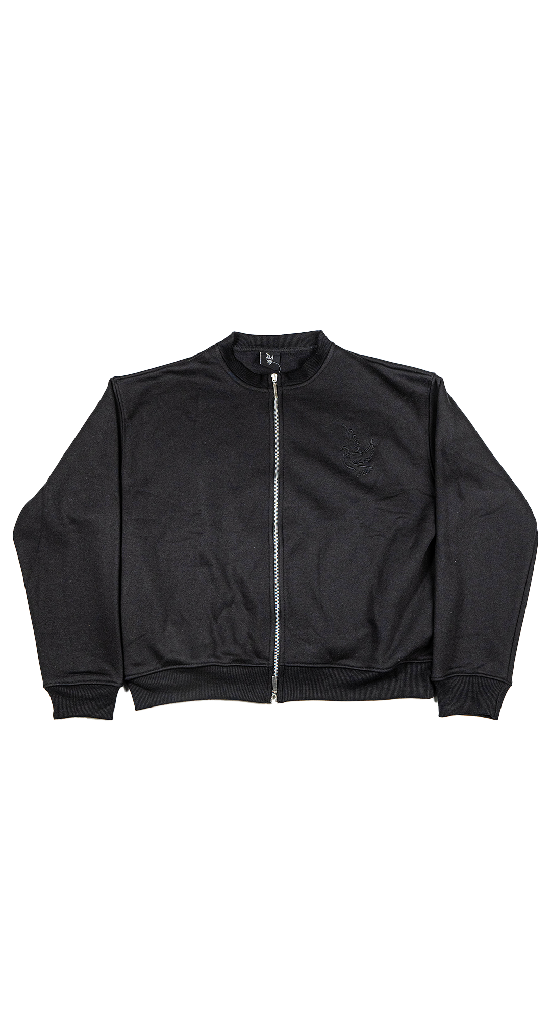 Holy Ghost  Zip Up Crew Neck - Black
