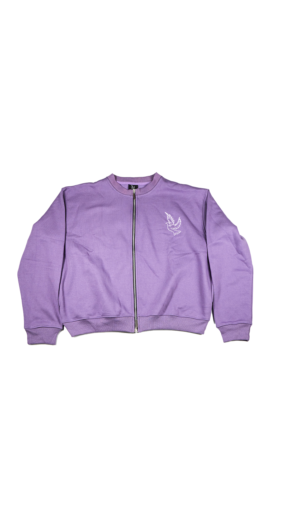 Holy Ghost  Zip Up Crew Neck - Purple