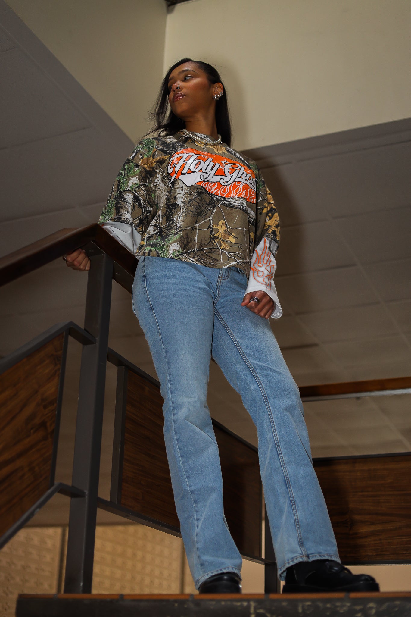 Holy Ghost Layered Tee – Camouflage