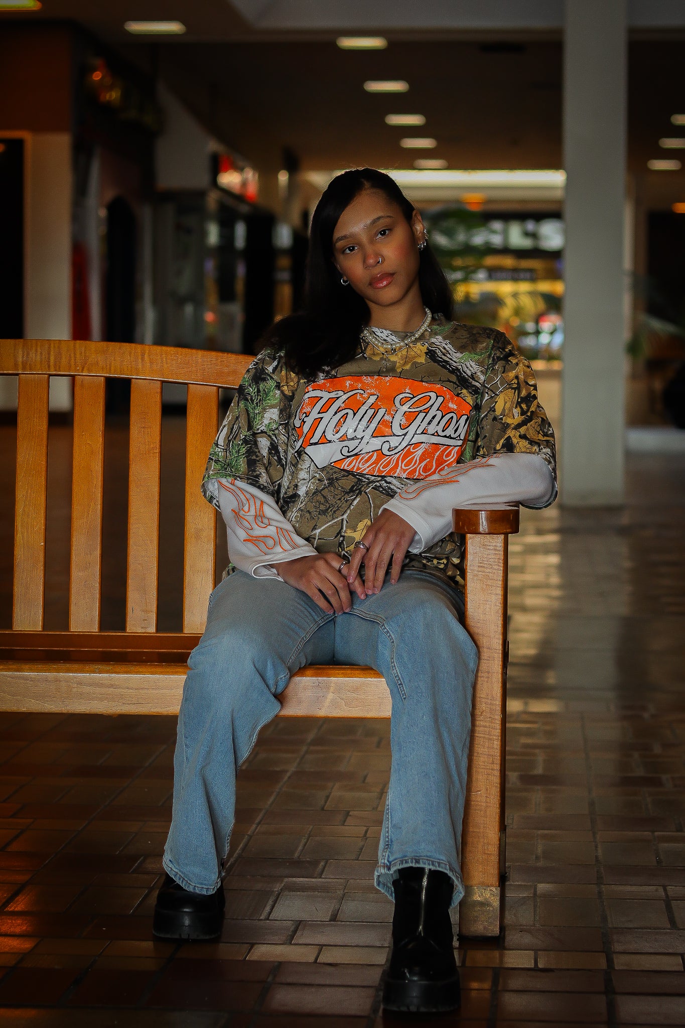 Holy Ghost Layered Tee – Camouflage