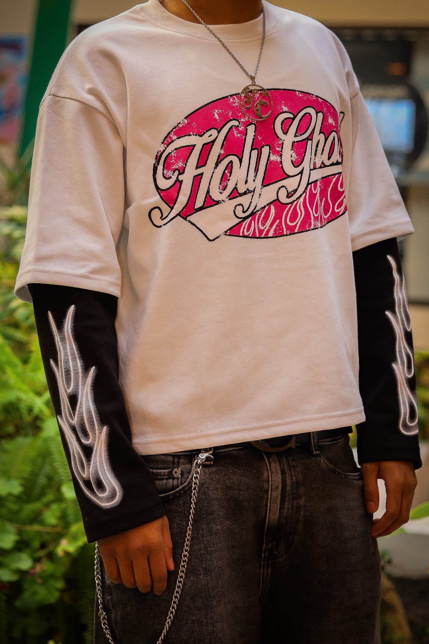 Holy Ghost Layered Tee – Pink