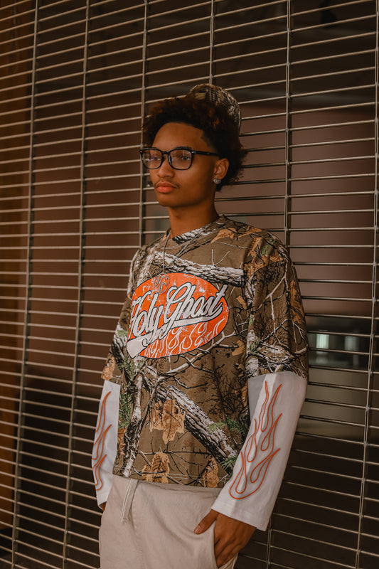 Holy Ghost Layered Tee – Camouflage