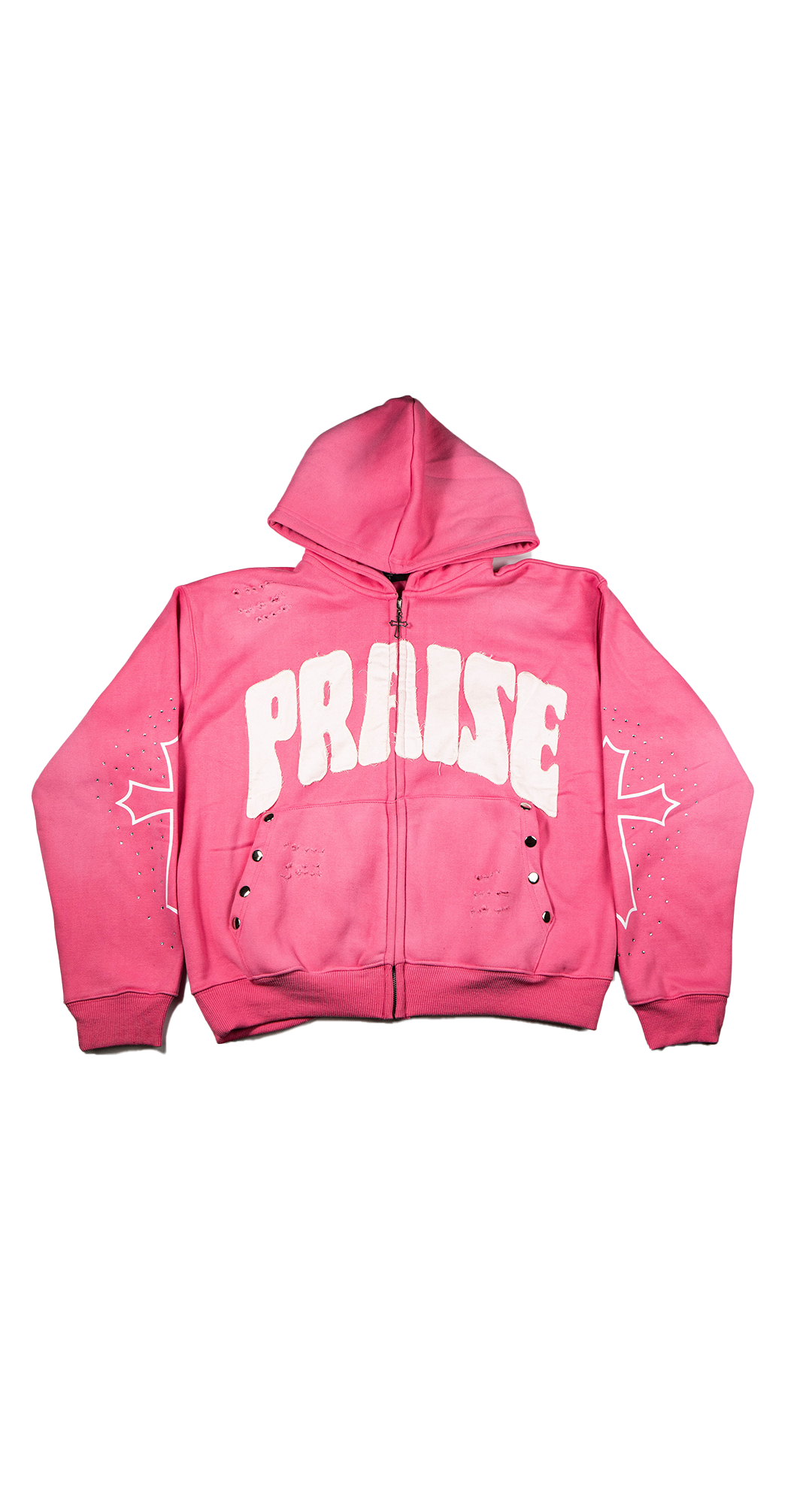 " Praise " Zip Up Hoodie – Pink
