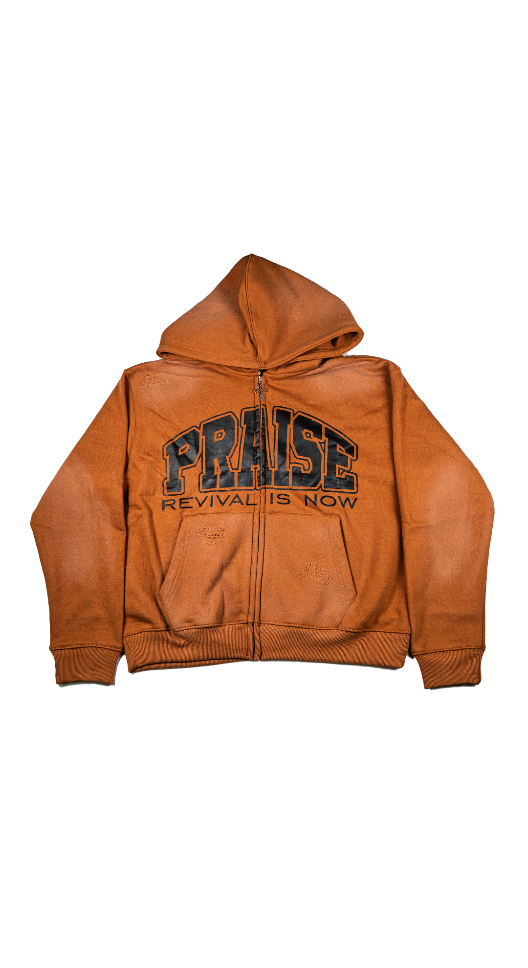 " Revival " Zip Up Hoodie – Brown
